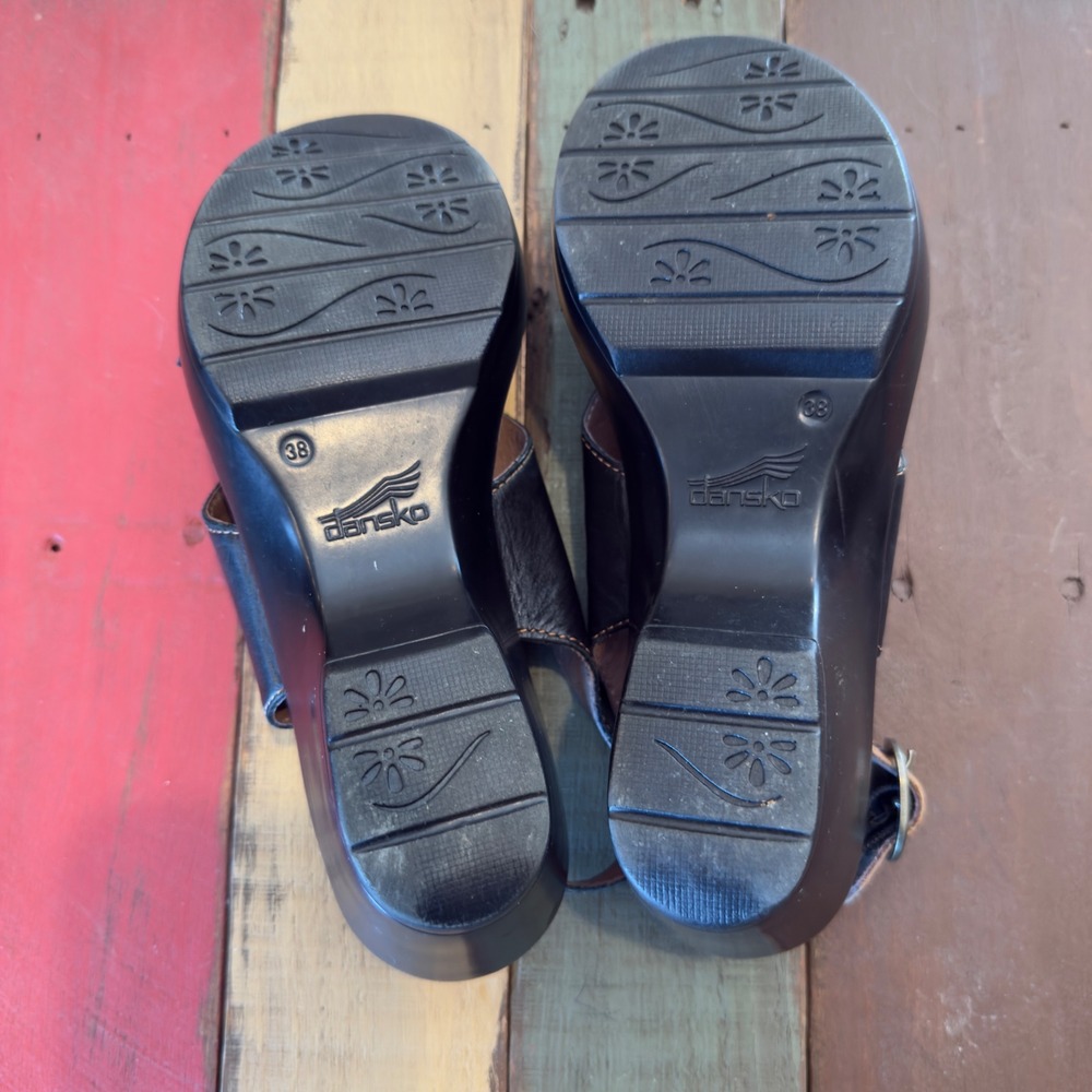 Dansko Jacinda Cross Strap Wedge Sandals Comfort Slingback 9702020200 Size 38 - Picture 8 of 8